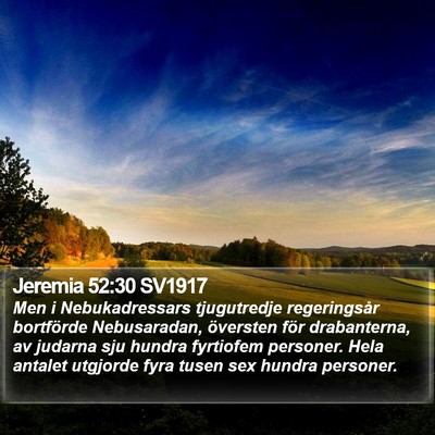 Jeremia 52:30 SV1917 Bible Verse Image