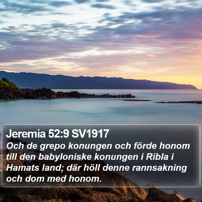 Jeremia 52:9 SV1917 Bible Verse Image