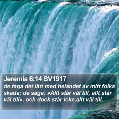 Jeremia 6:14 SV1917 Bible Verse Image