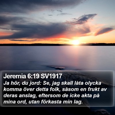 Jeremia 6:19 SV1917 Bible Verse Image