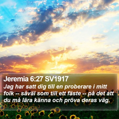 Jeremia 6:27 SV1917 Bible Verse Image