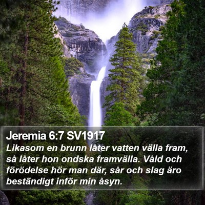 Jeremia 6:7 SV1917 Bible Verse Image