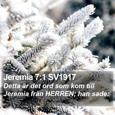 Jeremia 7:1 SV1917 Bible Verse Image