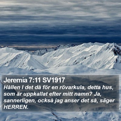 Jeremia 7:11 SV1917 Bible Verse Image