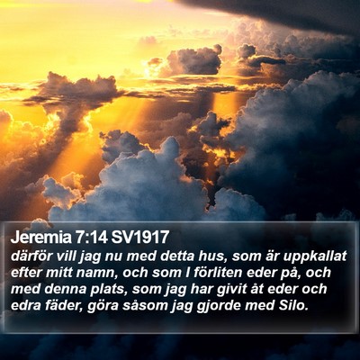 Jeremia 7:14 SV1917 Bible Verse Image