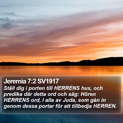 Jeremia 7:2 SV1917 Bible Verse Image