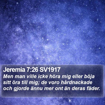 Jeremia 7:26 SV1917 Bible Verse Image