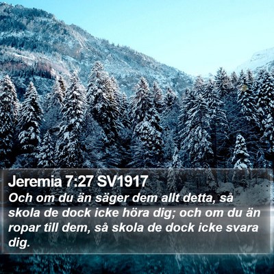 Jeremia 7:27 SV1917 Bible Verse Image