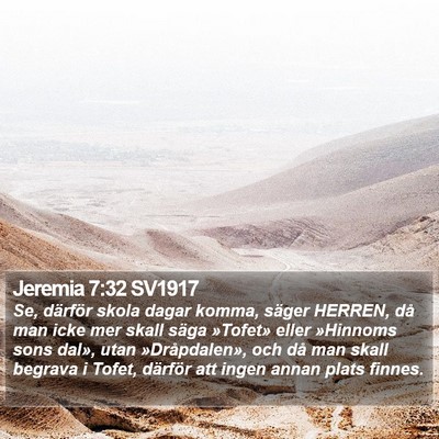 Jeremia 7:32 SV1917 Bible Verse Image
