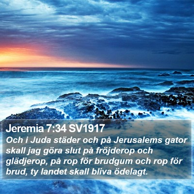 Jeremia 7:34 SV1917 Bible Verse Image