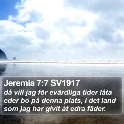 Jeremia 7:7 SV1917 Bible Verse Image