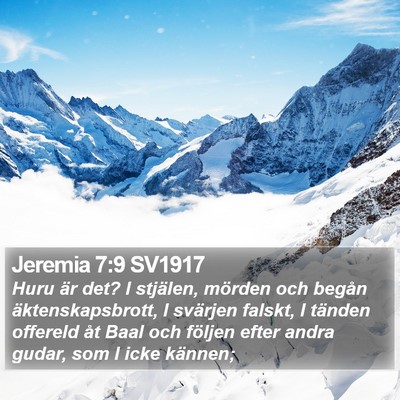 Jeremia 7:9 SV1917 Bible Verse Image