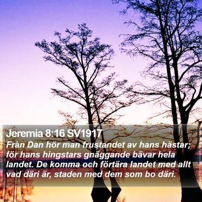 Jeremia 8:16 SV1917 Bible Verse Image