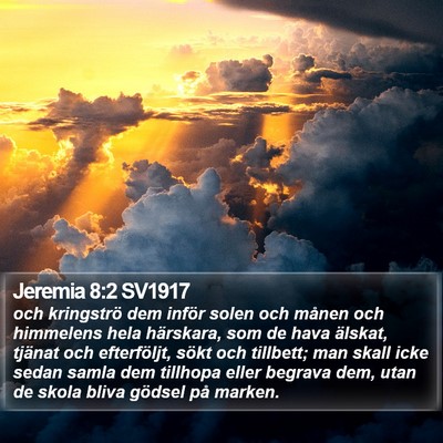 Jeremia 8:2 SV1917 Bible Verse Image