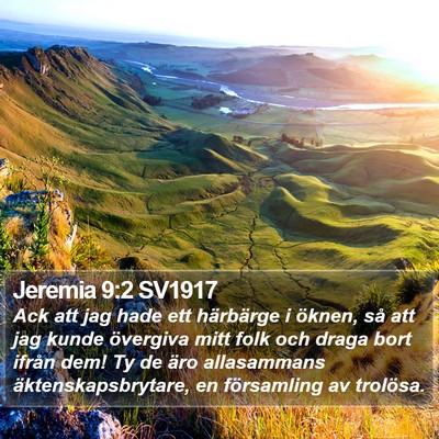 Jeremia 9:2 SV1917 Bible Verse Image
