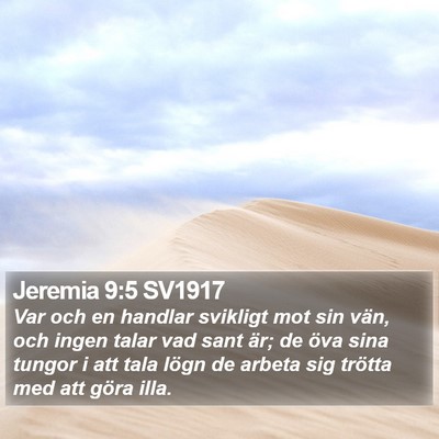 Jeremia 9:5 SV1917 Bible Verse Image