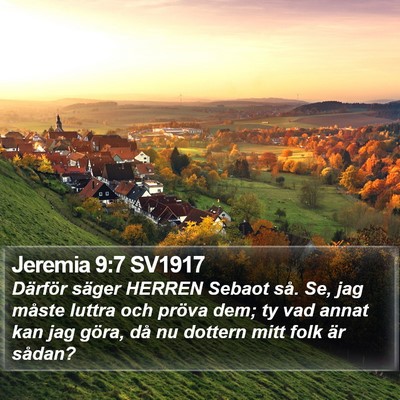 Jeremia 9:7 SV1917 Bible Verse Image