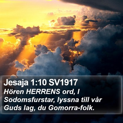 Jesaja 1:10 SV1917 Bible Verse Image