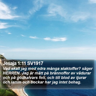 Jesaja 1:11 SV1917 Bible Verse Image