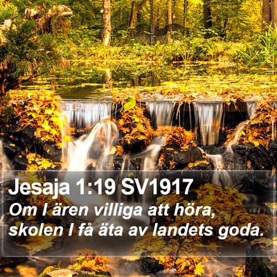 Jesaja 1:19 SV1917 Bible Verse Image