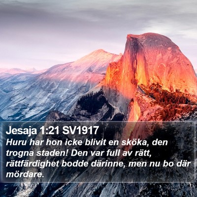 Jesaja 1:21 SV1917 Bible Verse Image