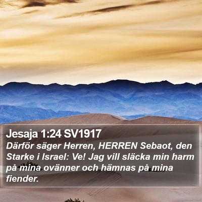 Jesaja 1:24 SV1917 Bible Verse Image