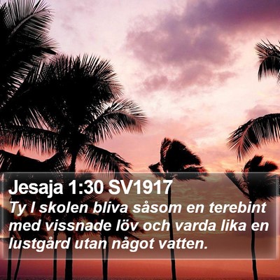 Jesaja 1:30 SV1917 Bible Verse Image