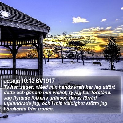 Jesaja 10:13 SV1917 Bible Verse Image