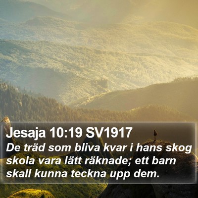 Jesaja 10:19 SV1917 Bible Verse Image