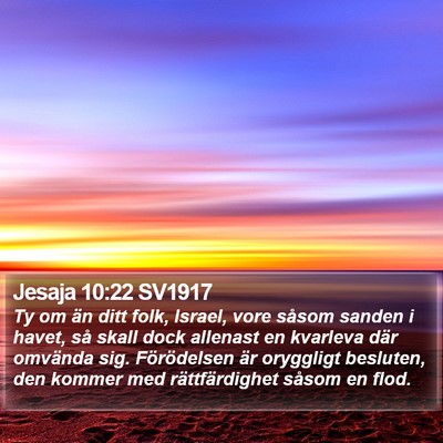 Jesaja 10:22 SV1917 Bible Verse Image