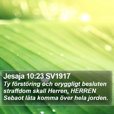 Jesaja 10:23 SV1917 Bible Verse Image
