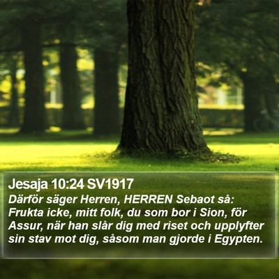 Jesaja 10:24 SV1917 Bible Verse Image