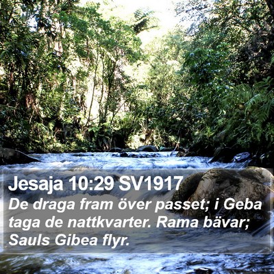Jesaja 10:29 SV1917 Bible Verse Image