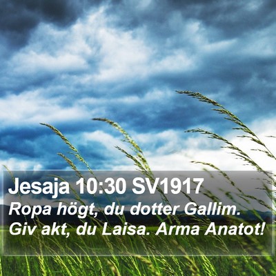 Jesaja 10:30 SV1917 Bible Verse Image