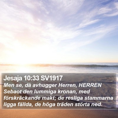 Jesaja 10:33 SV1917 Bible Verse Image