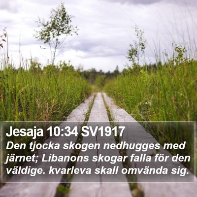 Jesaja 10:34 SV1917 Bible Verse Image