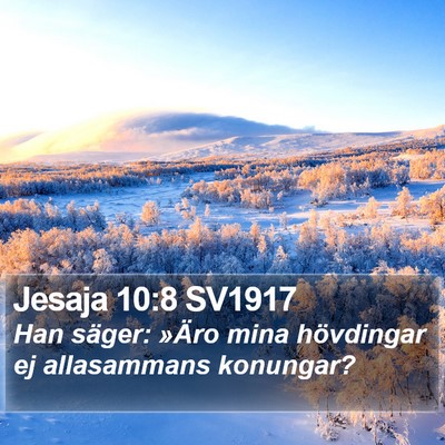 Jesaja 10:8 SV1917 Bible Verse Image