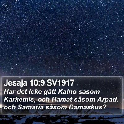 Jesaja 10:9 SV1917 Bible Verse Image
