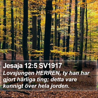 Jesaja 12:5 SV1917 Bible Verse Image