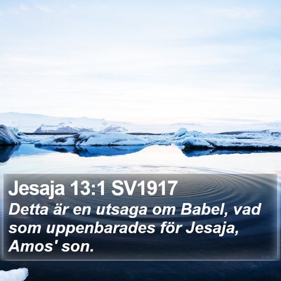 Jesaja 13:1 SV1917 Bible Verse Image