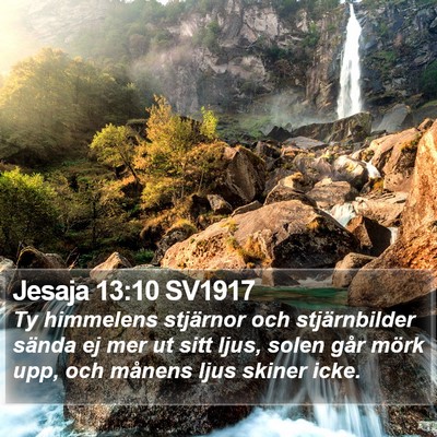 Jesaja 13:10 SV1917 Bible Verse Image