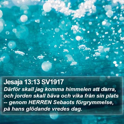 Jesaja 13:13 SV1917 Bible Verse Image