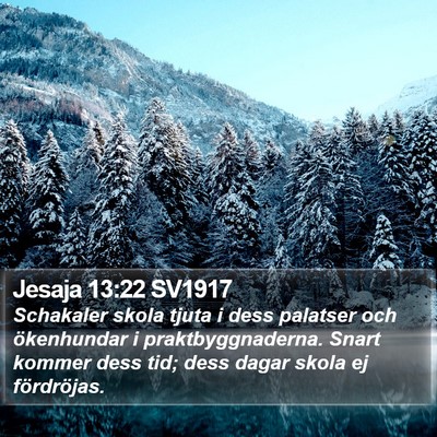 Jesaja 13:22 SV1917 Bible Verse Image