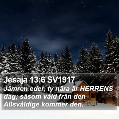 Jesaja 13:6 SV1917 Bible Verse Image