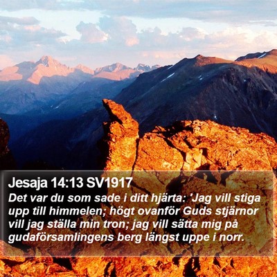 Jesaja 14:13 SV1917 Bible Verse Image