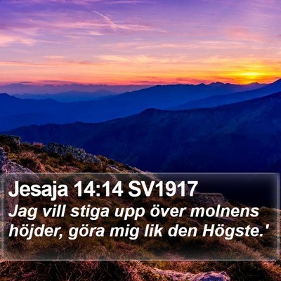 Jesaja 14:14 SV1917 Bible Verse Image