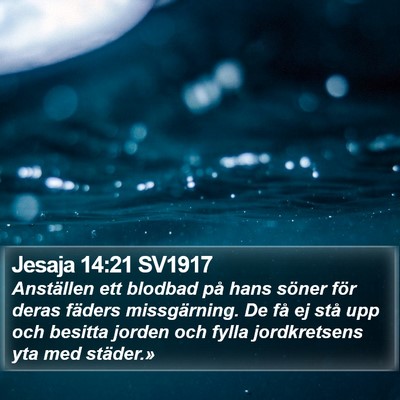 Jesaja 14:21 SV1917 Bible Verse Image
