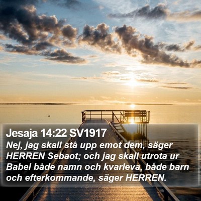 Jesaja 14:22 SV1917 Bible Verse Image