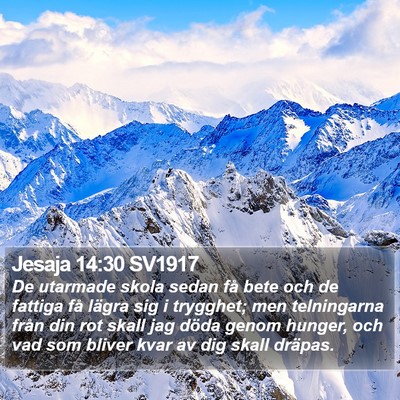 Jesaja 14:30 SV1917 Bible Verse Image