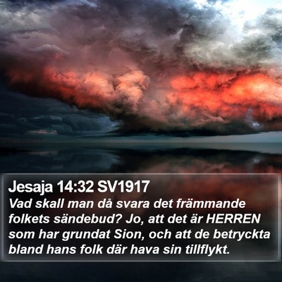 Jesaja 14:32 SV1917 Bible Verse Image